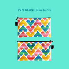 画像をギャラリービューアに読み込む, フラットポーチ Flat Pouch "Pure HEARTs” _ Happy Borders|asugatic(アシュガティック)