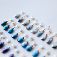 画像をギャラリービューアに読み込む, ハルモニア|淡水パールとムーンストーンの耳飾り|Une(ウーネ)