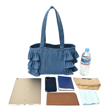 画像をギャラリービューアに読み込む, デニムフリルバッグ|actrhea(アクトレイア)