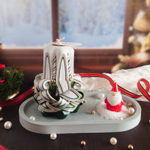 画像をギャラリービューアに読み込む, Antiqueキャンドル ホワイト×グリーン|COCOMONA(ココモナ)