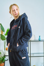 画像をギャラリービューアに読み込む, 両面パイルZIPパーカーネイビー|mucava(ムカバ)
