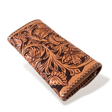 画像をギャラリービューアに読み込む, シェリダンスタイルカービング B-3 ロングウォレット センターコンチョ|Samurai Craft(サムライクラフト)