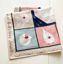 画像をギャラリービューアに読み込む, ハンカチ《文鳥》|コトリヨガ