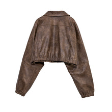 画像をギャラリービューアに読み込む, フェイクレザー テーラード コンビネーション ブルゾン|Nora Lily elle(ノラリリーエル)