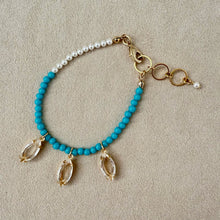 画像をギャラリービューアに読み込む, 【ブレスレット】爽やかなターコイズブルーで彩る春夏の輝きブレスレット|ERIKOART(エリコアート)