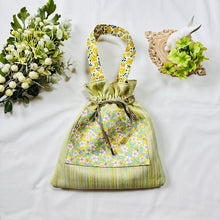 画像をギャラリービューアに読み込む, パッチワーク巾着バッグ(イエロー)|Nikomatch(ニコマッチ)