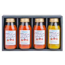画像をギャラリービューアに読み込む, ミニトマトジュース 赤180ml×3本・黄180ml×1本|お日様えくぼ(オヒサマエクボ)