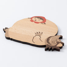 画像をギャラリービューアに読み込む, どうぶつの木製プレート&コースター【おおかみ】|Ten&O Art+Craft(テンアンドオー アートクラフト)