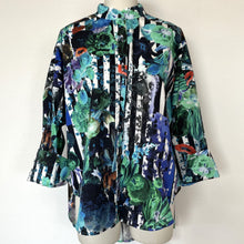 画像をギャラリービューアに読み込む, Manteau shirt E - マントシャツE白黒ストライプ|Merci DIEU(メルシーデュー)