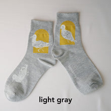 画像をギャラリービューアに読み込む, 泳ぐカモメ ソックス|aosansyo(アオサンショウ)