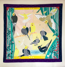 画像をギャラリービューアに読み込む, オカメインコ大判ハンカチ〈good morning!〉|コトリヨガ