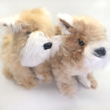 画像をギャラリービューアに読み込む, ベビーアルパカの天然皮革 シュナウザー ぬいぐるみ|ペルー職人手仕事・一点もの
