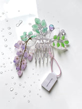 画像をギャラリービューアに読み込む, たっぷり金箔入りジャスミンと藤の花の櫛かんざし(金沢の純金箔)|ハピネスウェーブ