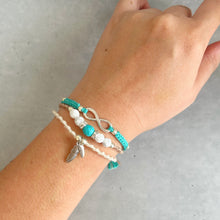 画像をギャラリービューアに読み込む, オリジナル3連ミサンガ 天然石×ダブルフェザー|On Cloud Nine(オンクラウドナイン)