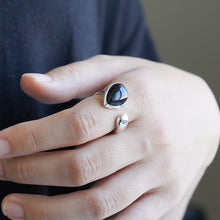 画像をギャラリービューアに読み込む, ペアシェイプ天然石のフォークリング|poonys(プーニーズ)