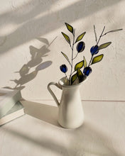 画像をギャラリービューアに読み込む, 青色オリーブの枝|wire art Niko(ワイヤーアートニコ)