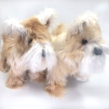 画像をギャラリービューアに読み込む, ベビーアルパカの天然皮革 シュナウザー ぬいぐるみ|ペルー職人手仕事・一点もの