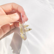 画像をギャラリービューアに読み込む, 水彩FlowerArtイエローピアス/イヤリング|mi-style(ミースタイル)