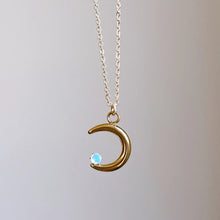 画像をギャラリービューアに読み込む, 三日月ムーン×スター誕生石ネックレス|SAKURA jewelry(サクラジュエリー)