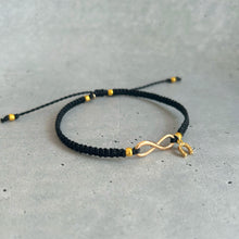 画像をギャラリービューアに読み込む, オリジナルワックスコードアンクレット インフィニティ×馬蹄 選べる3カラー|On Cloud Nine(オンクラウドナイン)