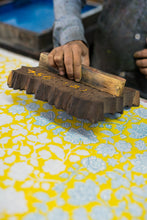 画像をギャラリービューアに読み込む, 上質インドコットン ノースリーブマキシドレス カプリブルー×レモンドロップイエロー|MANGALA ARATI(マンガラ アーラティー)