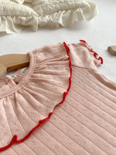 画像をギャラリービューアに読み込む, 【Strawberry latte】 -Ruffly cotton rompers|Bébémoose (ベベムース)