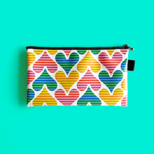 画像をギャラリービューアに読み込む, フラットポーチ Flat Pouch "Pure HEARTs” _ Happy Borders|asugatic(アシュガティック)