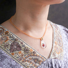 画像をギャラリービューアに読み込む, Pendant / vintage glass top × natural stones|soiesoie(ソワソワ)
