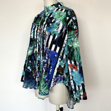 画像をギャラリービューアに読み込む, Manteau shirt E - マントシャツE白黒ストライプ|Merci DIEU(メルシーデュー)