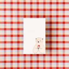 画像をギャラリービューアに読み込む, しろくまくんとアイスクリームのメッセージカード 10枚セット - いちごアイス -|KOERI GALLERY SHOP(コエリギャラリーショップ)
