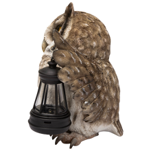 画像をギャラリービューアに読み込む, ソーラーランプを左手で持ち上げるフクロウ|WooBia(ウービア)