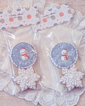 画像をギャラリービューアに読み込む, <プレゼントに>雪だるまと雪の結晶セット(2枚)|Chatty-sweets(チャティースイーツ)