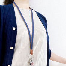 画像をギャラリービューアに読み込む, 真田紐 ネックリールストラップ 木綿100% × 栃木レザー|六屋(ムツヤ)