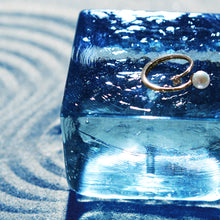 画像をギャラリービューアに読み込む, K18 Adjustable Ring with Akoya Pearl and Diamond_アコヤ真珠/ダイヤフリーサイズリング|Fujikoshi Jewelry(フジコシジュエリー)