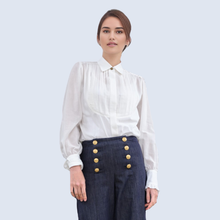 画像をギャラリービューアに読み込む, コットンボイル タキシードシャツ|actrhea(アクトレイア)