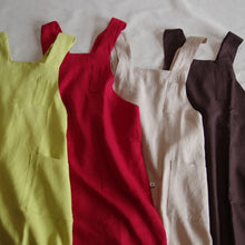 画像をギャラリービューアに読み込む, リネンのバッククロスエプロン|PlusDot+.(プラスドット)