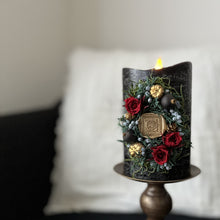 画像をギャラリービューアに読み込む, プレミアムフラワーアートキャンドル オーバルエンブレムB|ciel bleu(シエルブルー)