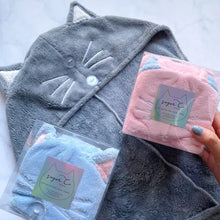 画像をギャラリービューアに読み込む, CAT QUICK DRY HAIR TOWEL ネコの速乾ヘアタオル|sugar.C beauty(シュガーシービューティー)
