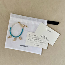 画像をギャラリービューアに読み込む, 【ブレスレット】爽やかなターコイズブルーで彩る春夏の輝きブレスレット|ERIKOART(エリコアート)