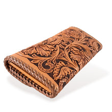 画像をギャラリービューアに読み込む, シェリダンスタイルカービング B-3 ロングウォレット センターコンチョ|Samurai Craft(サムライクラフト)