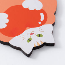 画像をギャラリービューアに読み込む, 猫雑貨・木製プレート&コースター【ねこまみれ 推し色 赤】|Ten&O Art+Craft(テンアンドオー アートクラフト)