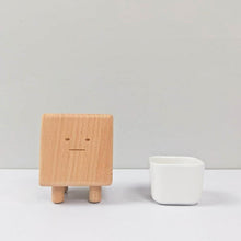 画像をギャラリービューアに読み込む, 木製ミニ植木鉢(植木ポット)ボーちゃん|TOSMU(トスム)