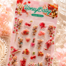 画像をギャラリービューアに読み込む, HoneyBabyチェリー箔押しCandyGemsシール|nene_hope_heart(ネネホープハート)