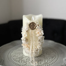 画像をギャラリービューアに読み込む, フラワーアートキャンドル ホワイトリース|ciel bleu(シエルブルー)