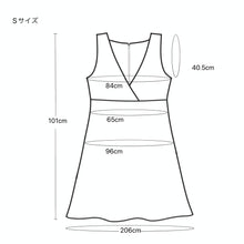 画像をギャラリービューアに読み込む, 松花文様 重ねVネックノースリーブワンピース|ブラック|S|着物リメイク|OUNCHAN(オウンチャン)