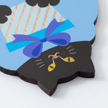 画像をギャラリービューアに読み込む, 猫雑貨・木製プレート&コースター【ねこまみれ 推し色 青】|Ten&O Art+Craft(テンアンドオー アートクラフト)