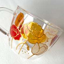 画像をギャラリービューアに読み込む, カラフルなポピーがかわいい耐熱グラスマグ|RYUEN(リュウエン)