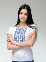 画像をギャラリービューアに読み込む, 刺繡入りT-シャツ|Ukrainian Embroidery Wear ”Mavka”(ウクライナシシュウノアパレル マウカ)