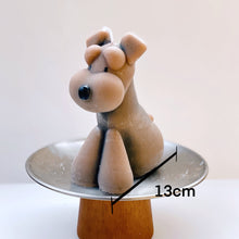 画像をギャラリービューアに読み込む, おりこうな犬のキャンドル【シュナウザー】Brown|Studiok.k(スタジオケーケー)