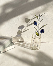 画像をギャラリービューアに読み込む, 青色オリーブの枝|wire art Niko(ワイヤーアートニコ)